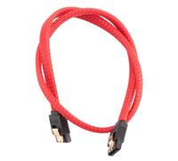 Cpolebev 50cm Sata 3.0 III Sata3 7Pin Cable de Datos Cables Ssd 6Gb/S Cable de Datos de Disco Duro HDD con de Nylon Versión Superior (Rojo)