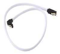 Cpolebev 50cm Sata 3.0 III Sata3 Cable de Datos de 7 Cables Ssd 6Gb/S de Ángulo Recto Cable de Datos de Disco Duro HDD con de Nylon ()