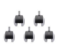 Cpolebev 50mm Ruedas giratorias de rodillo de silla de oficina - Juego de 5 - negro y