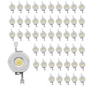 Cpolebev 50Pcs 1W Diode High Power Cool Led Beads 1 Watt Lamp Chip 3V-3.4V