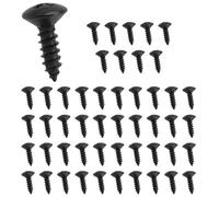 Cpolebev 50X Guitarra Bajo Tornillos Piezas Para Scratchplates Pickguard, Negro