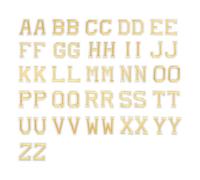 Cpolebev 52 Piezas de Parches de Letras para Planchar, Parches de Letras de Apliques, Parches Bordados de Letras para Coser, Parches de Alfabeto para Ropa