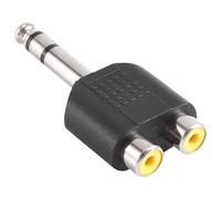 Cpolebev 6.35 Mm 1/4 Pulgada EstéReo Macho una 2 Convertidor de Adaptador de Audio Doble y Hembra y Divisor