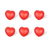 Cpolebev 6 Bolas de EstréS de CorazóN Rojo de 1,5 Pulgadas para el DíA de San ValentíN, Bolas de Espuma para Aliviar el EstréS en Forma de CorazóN para la Recompensa del Escolar