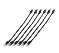 Cpolebev 6 Piezas 1 Pie Cable De Red Internet Plano Cable LAN De De Alta Velocidad Cat6 Sólido con Conectores Snagless Rj45