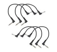 Cpolebev 6 Piezas Cables de de Guitarra de 6 Pulgadas, Cable de Efecto de Cable de Pedal de Guitarra Negro, Cable de de Guitarra de áNgulo Recto de 1/4 Pulgadas