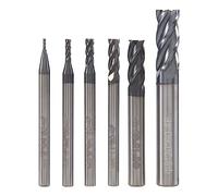 Cpolebev 6 Piezas de 4 Flautas, Fresas de Extremo para Fresa de Carburo CNC Cuadrada de Acero Brocas en Espiral DiáMetro (1 2 3 4 6 8 Mm)
