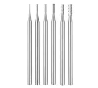 Cpolebev 6 Piezas de Fresas para Joyería con Forma de Cilindro, Vástago de 3/32 Pulgadas, Fresas Cilíndricas de Corte Transversal, Herramientas de Ajuste Lapidario
