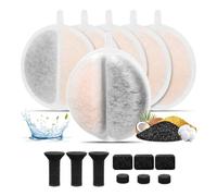 Cpolebev 6 Piezas Filtros de Fuente de Agua para Gatos para Fuente de Agua para Mascotas Lite y Premium de 2,5 L para Filtro de Filtración de Agua Reemplace Las Espumas