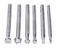 Cpolebev 6 Piezas Herramientas de Estampado de Silla de Trabajo de Haciendo Sellos Conjunto Juego de Punzón de Sello de Forma Especial Herramientas Artesanales de