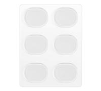 Cpolebev 6 piezas/juego caja de tambor de la almohadilla de silencio Almohadillas de gel amortiguador trampa silenciador Silenciar los accesorios de instrumentos de percusion (transparente)