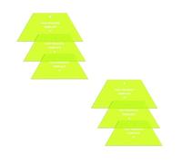 Cpolebev 6 Plantillas de Acolchado de Medio Hexágono, Regla de Plantilla de Acolchado Acrílico, Reglas de Acolchado de 8, 9 y 10 Pulgadas para Acolchar