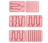 Cpolebev 6 Uds. de Moldes de Crayones para Horno, Moldes de Silicona para Crayones, Moldes de FusióN de Crayones con Cavidad 3D, Moldes de Reciclaje de Crayones Reutilizables Surtidos