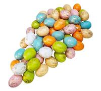 Cpolebev 60 Huevos de Pascua de Espuma de 6 Colores, Decoraciones de Huevos de Pascua en Colores Pastel, Huevos de Pascua Dorados, Huevos Decorativos Moteados de