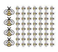 Cpolebev 60 Piezas de Parches Bordados de Abeja, Lindos Parches Bordados de Hierro en Apliques Bordados para Coser Parches para Ropa Parches de Bricolaje