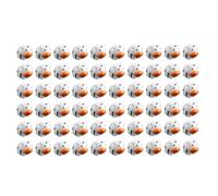 Cpolebev 60 Piezas Lindas Mini Figuras de Vacas, Pequeñas Vacas de Resina en Miniatura, Mini Adornos de Vaca, Animales de Resina para Manualidades de Bricolaje en Casa de Paisaje