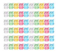 Cpolebev 60 Piezas Luminosas Figuras de Gatos en Miniatura de Resina Lindas Figuras de Gatos PequeñOs Que Brillan en la Oscuridad Mini Animales de Resina