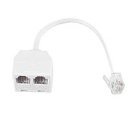 Cpolebev 6P2C RJ11 Macho a Hembra Dos Formas Telefono Divisor Convertidor Cable