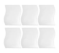 Cpolebev 6pcs Square Wall Mirror Sticker Pattern Waves Silver Murals Style Dormitorio de Decoracion Infantil