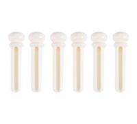 Cpolebev 6pzs Material de hueso real de puente de guitarra acustica con punto de concha de perla
