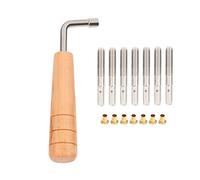 Cpolebev 7 Piezas de Clavijas de AfinacióN con Llave de AfinacióN en Forma de L para Cuerdas de Arpa de Lira Instrumentos de Cuerda Primitivos