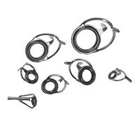 Cpolebev 7 Piezas/Juego GuÍAs De Caña De Pescar Punta 5-18Mm Dia Kit De ReparaciÓN De Poste Juego De Ojos Anillos De LÍNea