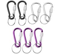 Cpolebev 7pzs 5# Cerradura de Tornillo Mini mosqueton de Aluminio Multicolor Gancho con