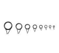 Cpolebev 8 Piezas/Juego GuÍAs De Cañas De Pescar Punta 5-18Mm Dia Kit De ReparaciÓN De Poste Juego De Ojos Anillos De LÍNea De Anillos
