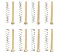 Cpolebev 8 Piezas M2.5x32mm Fonocaptor Humbucker de Guitarra Electrica Tornillo Y Resorte de de Ajuste - Paso 0.4mm - Dorado