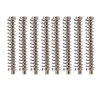 Cpolebev 8 Piezas M2.5x32mm Fonocaptor Humbucker de Guitarra Electrica Tornillo Y Resorte de de Ajuste - Paso 0.4mm - Plata
