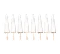 Cpolebev 8 Piezas Sombrilla de Papel Paraguas de Boda Favor de Fiesta Paraguas de Bambú de 40 cm para Centros de Mesa de Despedida de Soltera Accesorios Fotográficos