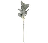 Cpolebev 8 Piezas Tallos de Hojas de Oreja de Cordero Flocado Artificial Ramas de Oreja de Cordero de ImitacióN Selecciones de VegetacióN para Florero Ramo