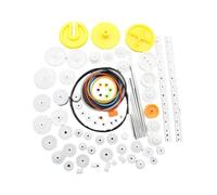 Cpolebev 82 Piezas/Set Kit de Paquete de Engranajes Juego de Accesorios de Surtido de Engranajes DIY para Robot de Automóvil de Juguete Varios Bujes de Correa de Eje de Engranaje