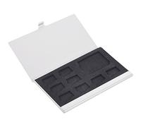 Cpolebev 9 Micro-SD/SD Tarjeta de Memoria Almacenamiento Caja de Almacenamiento Caja Protector Metal Casos 8 TFand1 SD