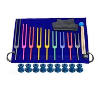 Cpolebev 9 Piezas de Coloridos Diapasones de AleacióN de Aluminio, Diapasones para Terapia, Terapia de Voz Azul