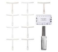 Cpolebev 9 Piezas Medidor de Radio de Cadena Inferior+Herramienta de Calibre de Regla de AccióN de Cuerda+Conjunto de Archivos de Tuercas de SillíN Puente Guitarra Accesorios ReparacióN