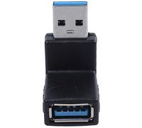 Cpolebev 90 USB 3.0 Un Macho a Hembra Adaptador M/F Conector Negro