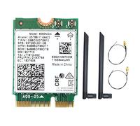Cpolebev 9560NGW WiFi Card+2XAntenna 1730Mbps Wireless AC 9560 2.4G+5G BT 5.0 802.11Ac M.2 CNVI 9560NGW Wireless Adapter