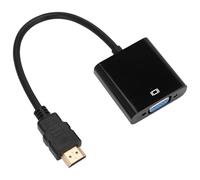 Cpolebev a VGA Macho a VGA RGB Hembra Adaptador de Video convertidor Macho a Hembra Cable 1080P para PC convertidor de Adaptador Macho-Hembra (Negro)