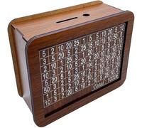 Cpolebev A-Wooden Hucha Caja de Ahorro de Dinero Hecha A Mano Decorativa Desechable de Madera con PorteríA de Dinero Contador Hucha para NiñOs