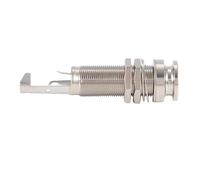 Cpolebev A1347 1 Pieza Guitarra Bass End Pin Salida Jack 1/4 Pulgada Mono o EstéReo Aplicaciones Plata