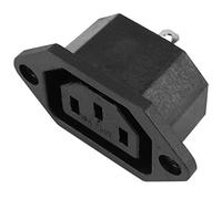 Cpolebev AC 250V 10A IEC 320 C13 Conector de Clavija de Montaje en Panel Enchufe Negro