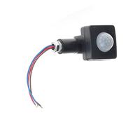 Cpolebev AC85-265V IP65 Sensor de Movimiento interruptor PIR Ajustable Luz LED Ultrafina PIR Detector de Sensor de Movimiento Al Aire Libre, 10 Mm Negro