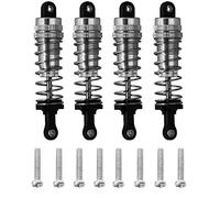 Cpolebev Accesorio de Repuesto de Amortiguador de Choque de Metal de 4 Piezas Apto para 144001 1/14 RC Piezas de AutomóViles de Carreras de Deriva, Gris