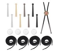 Cpolebev Accesorios para Corbatas de Bolo DenimTie Kit de Tapas de Extremo de Repuesto para Corbatas de Bolo DIY