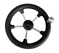 Cpolebev Accesorios para Embarcaciones Marine 11 Pulgadas Acero Inoxidable 5 Radios Volante Heavy Duty Marine Boat Marine para Marinos