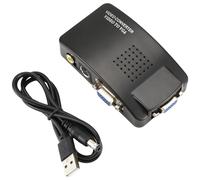 Cpolebev Adaptador AV una VGA Convertidor VGA PC Compuesto S-Video Entrada AV una PC VGA Salida LCD Convertidor Caja de Interruptores