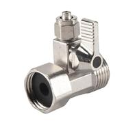 Cpolebev Adaptador de Agua de AlimentacióN de RO 1/2 Pulgada una 1/4 de Pulgada VáLvula de Bola Grifo AlimentacióN de Grifo Osmosis Inversa Plata