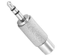 Cpolebev Adaptador de Audio EstéReo Macho una Mono Hembra de 3.5 Mm, Plateado