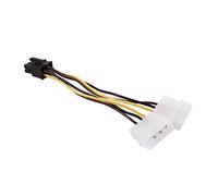Cpolebev Adaptador de Cable de Conector de AlimentacióN de Tarjeta GráFica PCI-E Molex IDE Dual de 4 una 6